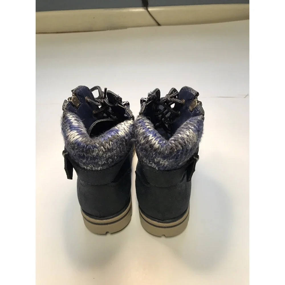 Cliff by White Mountain tie up Blue‎ Ankle Boot Womens shoes size 7